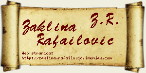 Žaklina Rafailović vizit kartica